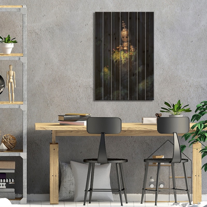 Secret Garden Print On Wood by Matt Dixon - Multi-Color