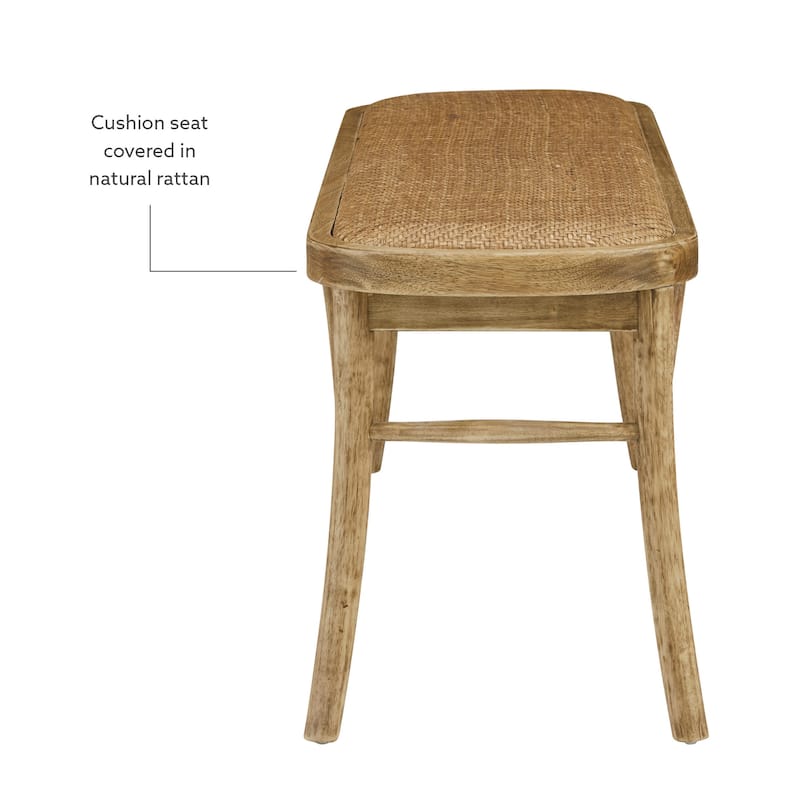 Solid Bentwood Wooden Bench - 48" - Brown