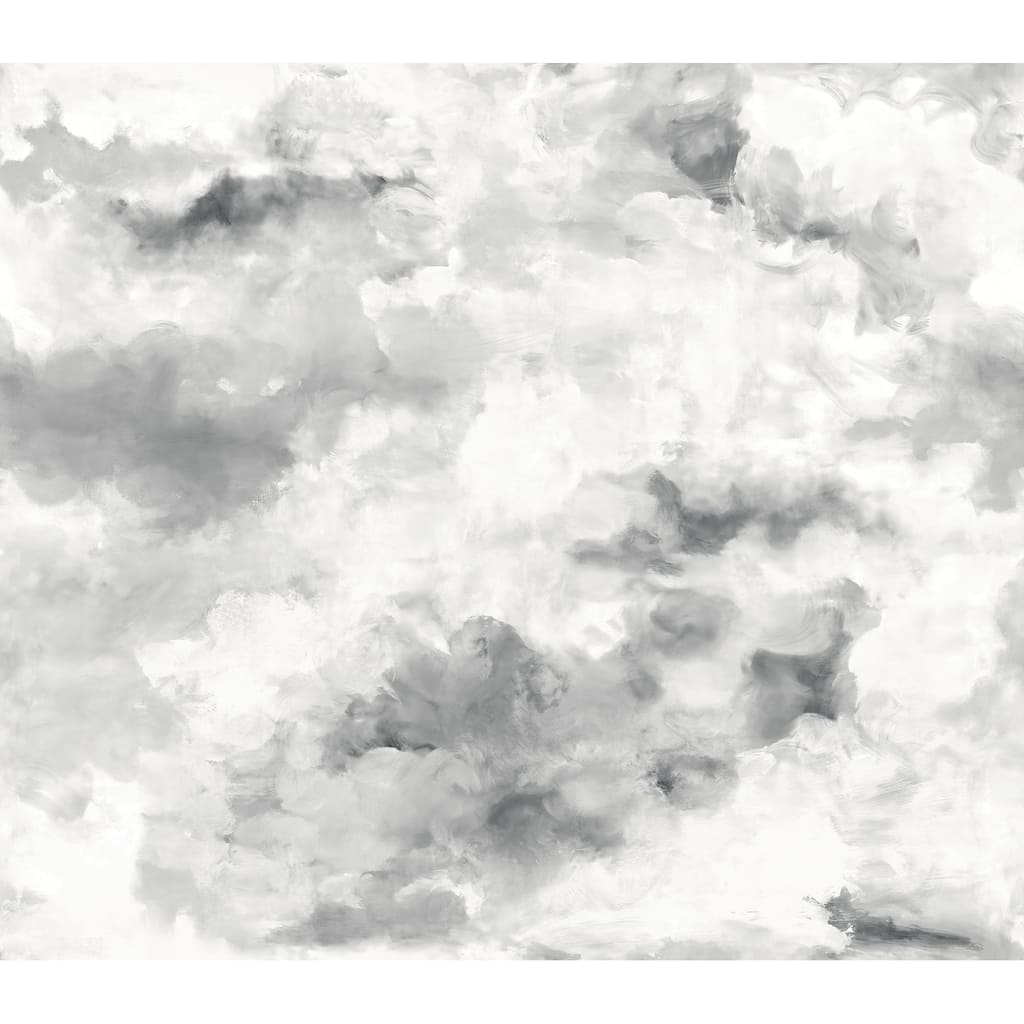 WallPops Scott Living Nimbus Grey Self Adhesive Mural - N/A