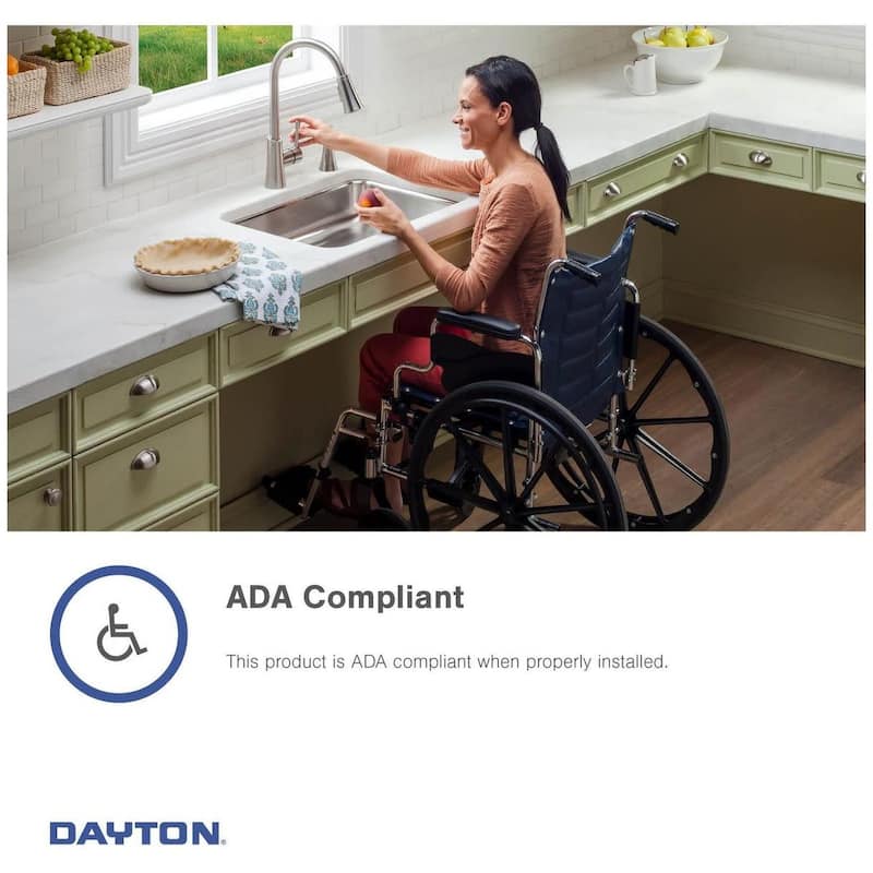 Elkay Dayton 25" Drop In Single Basin Stainless Steel Kitchen Sink - 3 Faucet Holes