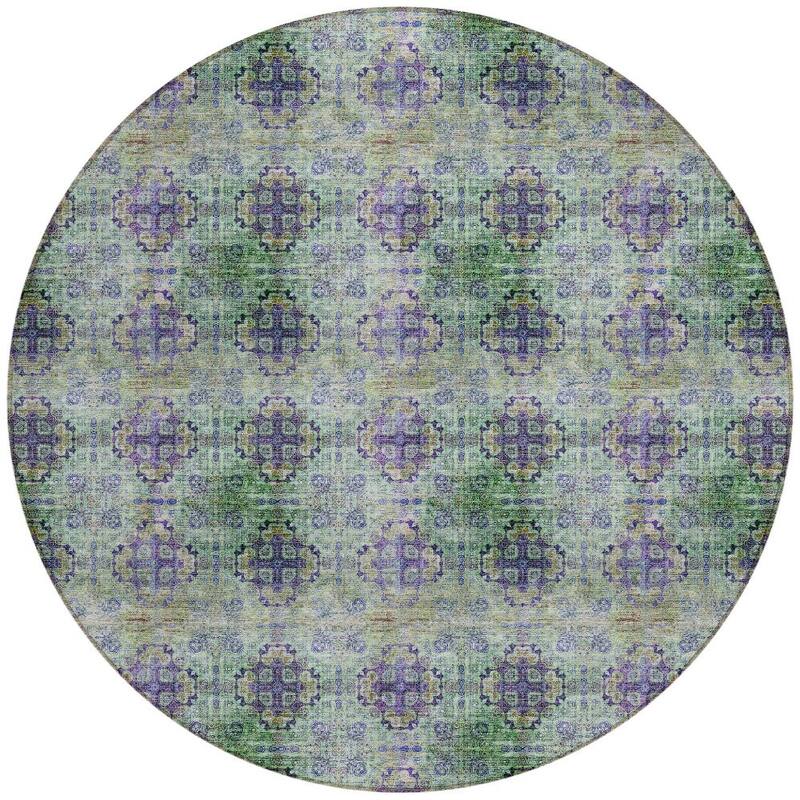 Altolu Garden-Inspired Weather Resistant Classic Meets Modern Runner Outdoor Rug