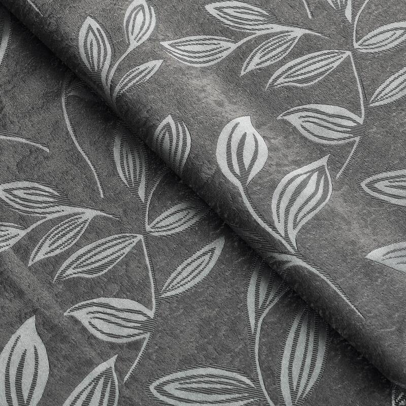 Superior Modern Bohemian Leaves Room Darkening Curtains with Grommets