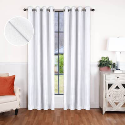 Superior Linen Washable Room Darkening Curtains, Set of 2 Panels