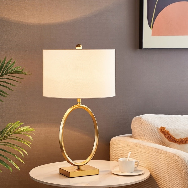 KAWOTI 24.75in Dimmable Table Lamp Set with Linen Shade(set of 2)