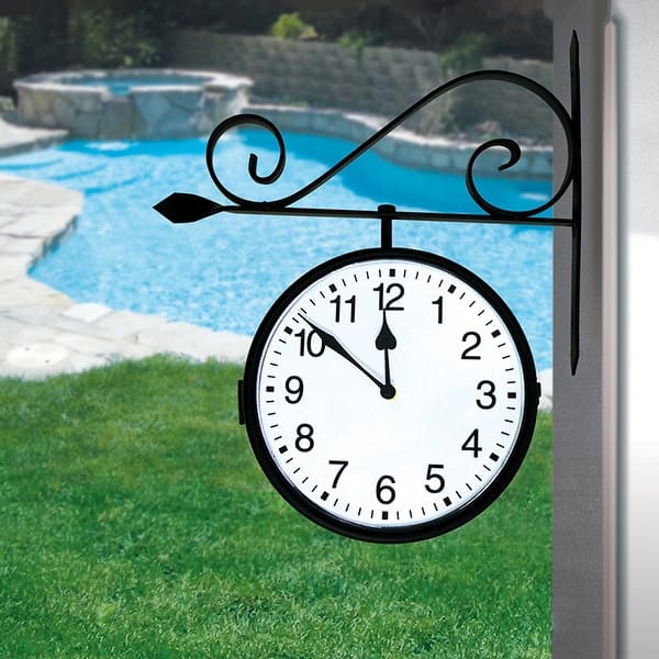 Hang An Outdoor Thermometer Clock, Large Outdoor Clock