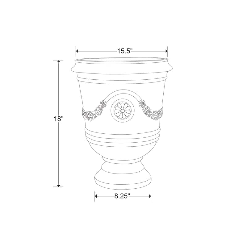 Southern Patio Porter Resin Urn Planter