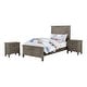 preview thumbnail 8 of 8, Furniture of America Lanister 3-Piece Wood Wire-Brushed Warm Grey Kids Panel Bed and 2 Nightstands Set