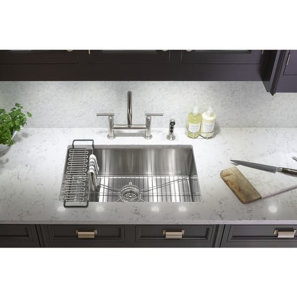 KOHLER Strive 26-3/4 in. x 16 in. Sink Bowl Rack in Stainless Steel