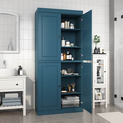 100% Solid Wood 32" Bathroom Cabinet with Optional Doors by Palace Imports