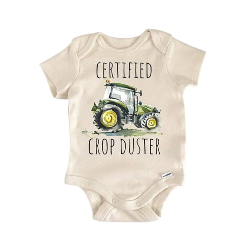 Farmhand Farmer Tractor - Baby Boy Girl Clothes Infant Bodysuit Funny Cute Newborn - Pink - 0-3M