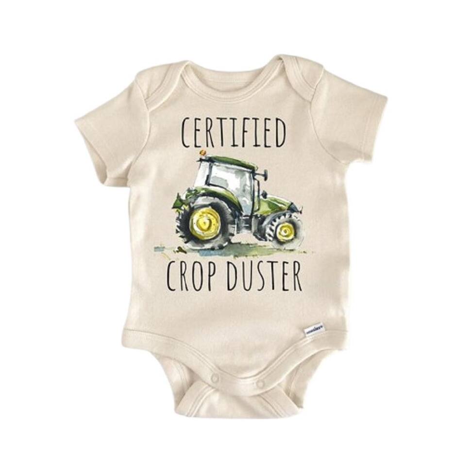 Farmhand Farmer Tractor - Baby Boy Girl Clothes Infant Bodysuit Funny Cute Newborn