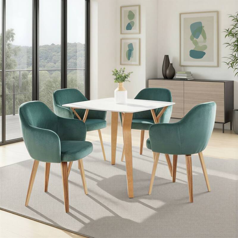 Porch & Den Beckett Dining Chair with Bent Wood Legs (Set of 2)