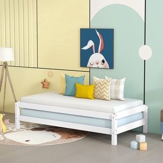 Stackable Double Bed 2 Twin Wood Bed Guest Bed Stackable Bed - Bed Bath & Beyond - 37967135