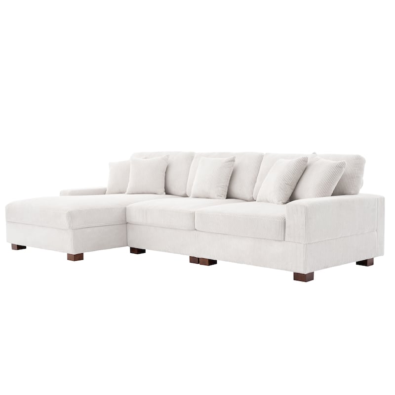 Modern Oversized Modular Sectional Sofa Set With Pillows