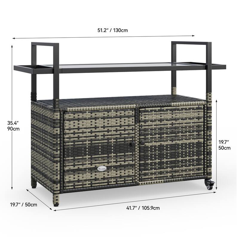 Co Bar Set with Wicker Outer Material