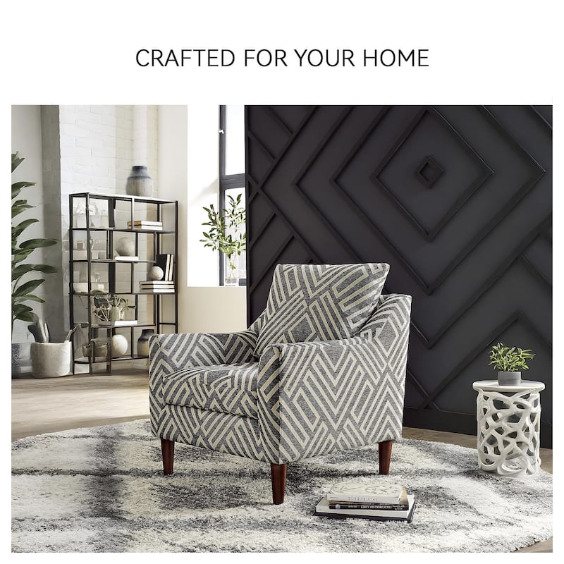 Signature Design by Ashley Morrilton Next-Gen Nuvella Natural/Charcoal Accent Chair - 35" W x 35.75" D x 39.75" H
