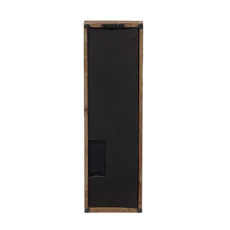 Metal Geometric Battery Operated Room Accent Lamp with Included Fixed LED Light - Brown - Roche River Decor