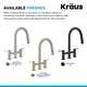 preview thumbnail 14 of 86, KRAUS Oletto Bridge Kitchen Faucet with 2-Function Pull-Down Sprayhead