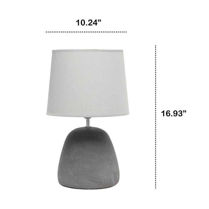 Concrete Table Lamp with Tapered Shade - 17" - Gray