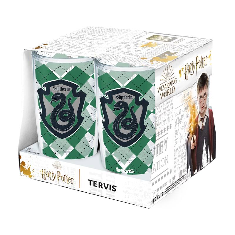 Tervis Harry Potter House Rules Collection Made in USA Double Walled Insulated Travel Tumbler, Slytherin - 16oz - 4pk - 16oz - 4pk
