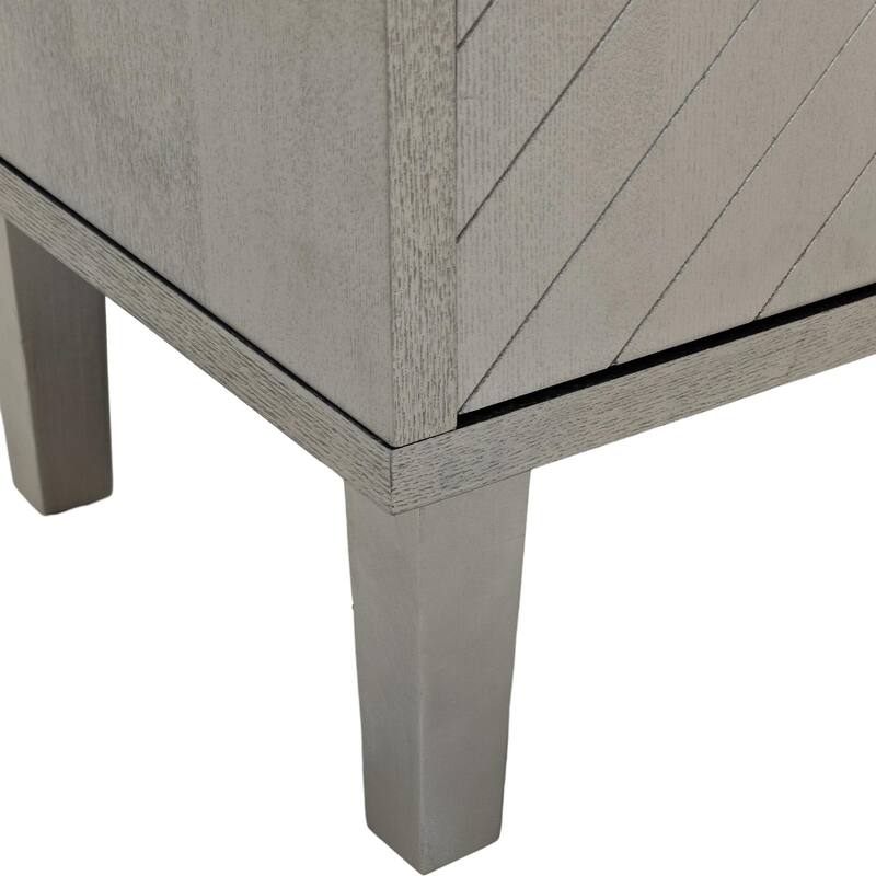 Stylish and Functional 4-Door Storage Cabinet with Adjustable Shelves