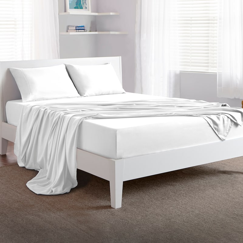 BEDGEAR Basic Sheet Set - Lightweight and Breathable Bedding - Twin XL - Bright White