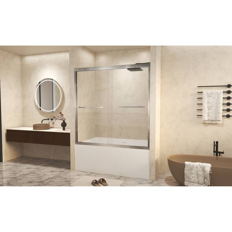 Aluminum Frame Double Sliding Shower Door