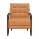 preview thumbnail 27 of 71, Leland Leather Match Accent Chair