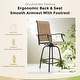 preview thumbnail 64 of 67, 7-Piece Patio Bar Stool Set Textilene Swivel Stools