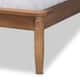 Sadler Mid-Century Ash Walnut Finish Wood Platform Bed