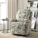 Arlette Contemporary Floral Manual Swivel Recliner with Tufted Back - Sage