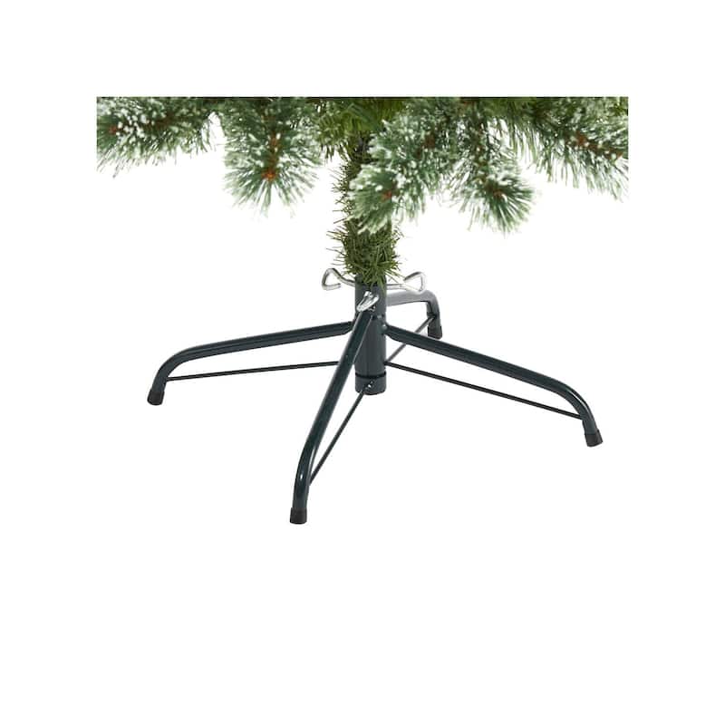 5ft. Slim Snow Tip Pine Artificial Christmas Tree with 298 Branches - Compact Seasonal Holiday X-Mas Tree