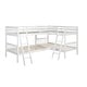 preview thumbnail 5 of 6, Simple 4 in 1 Twin over Twin L-Shaped Bunk Bed With Ladder