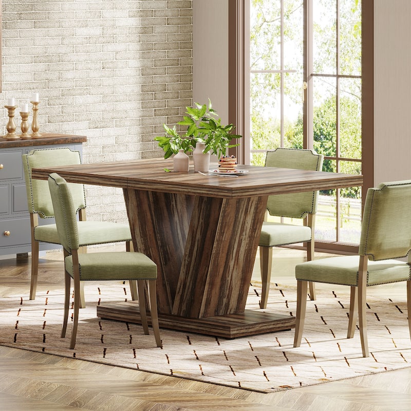 47 Inches Small Farmhouse Dining Table for 4 - N/A