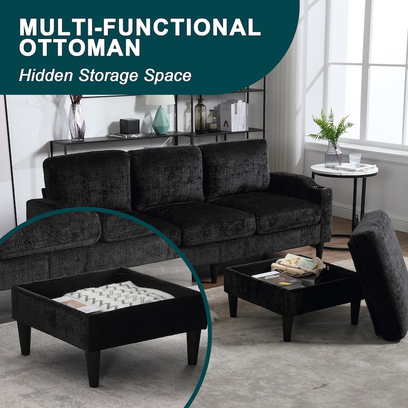 HOMEFUN storage sofa /Living room sofa cozy sectional sofa