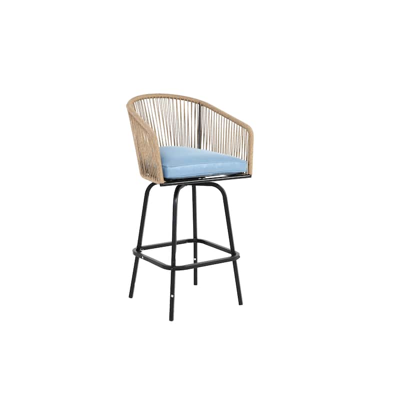 Outdoor Bar Stools Set Of 4 - Blue