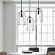 preview thumbnail 4 of 6, Modern Farmhouse Mini Pendant 1-light Kitchen Lights Cage Seeded Coastal Glass Ceiling Lights - D5'' x H8.5''
