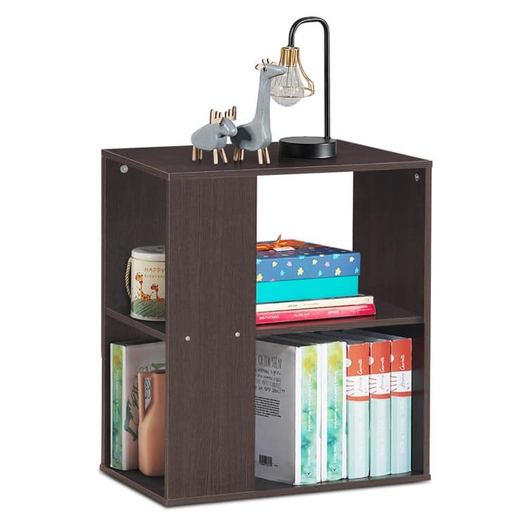 2-Tier Side End Table with Storage Shelves - 20.5" x 11.5" x 23.5" (L x W x H)
