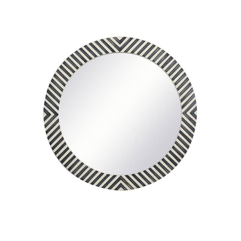 Carson Carrington Labben Round Chevron Mirror