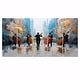 preview thumbnail 10 of 12, Orange African American Harlem City Muscians I - Music Jazz Canvas Wall Art Set - Oversized Traditional Wall Art Decor
