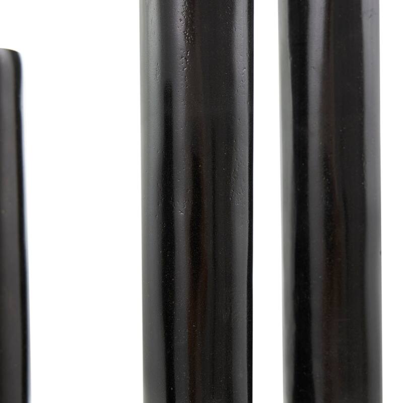 Gold or Black Aluminum U-Shaped Geometric Candle Holder with Marble Bases (Set of 2)