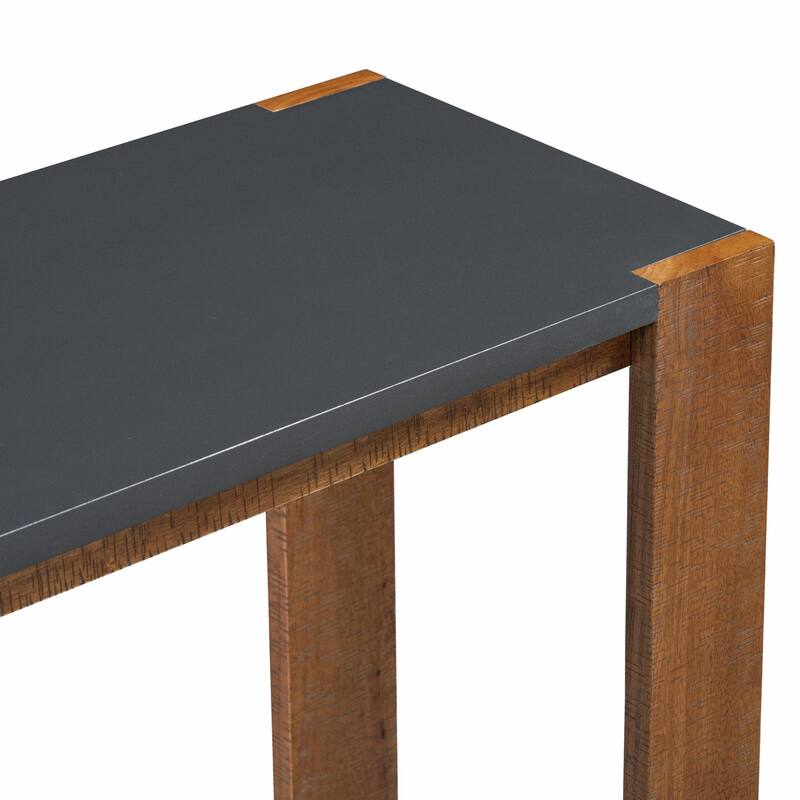 Minimalist Console Table with Bottom Shelf and Four Legs