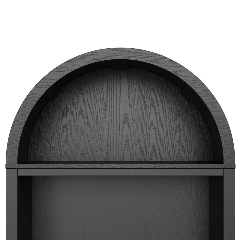 Arched storage cabinet with Rattan Doors