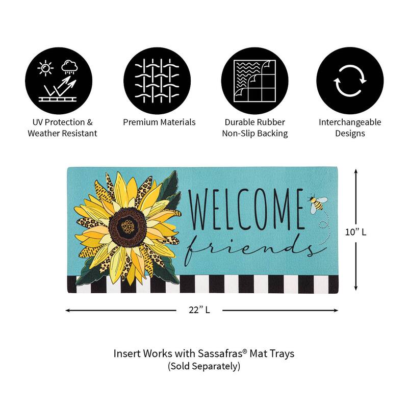 Welcome Friends Leopard Sunflower Sassafras Switch Mat