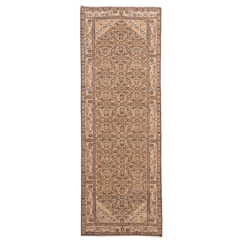 ECARPETGALLERY Hand-knotted Antalya Vintage Light Copper Wool Rug - 3'6 x 10'2