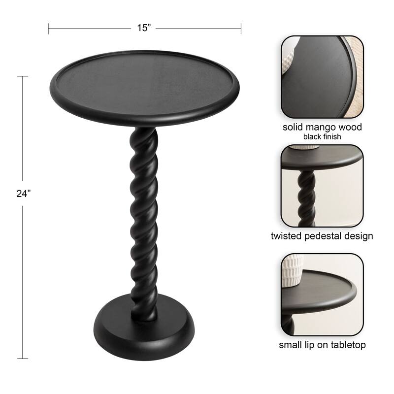 Kate and Laurel Willoughby Round Side Table