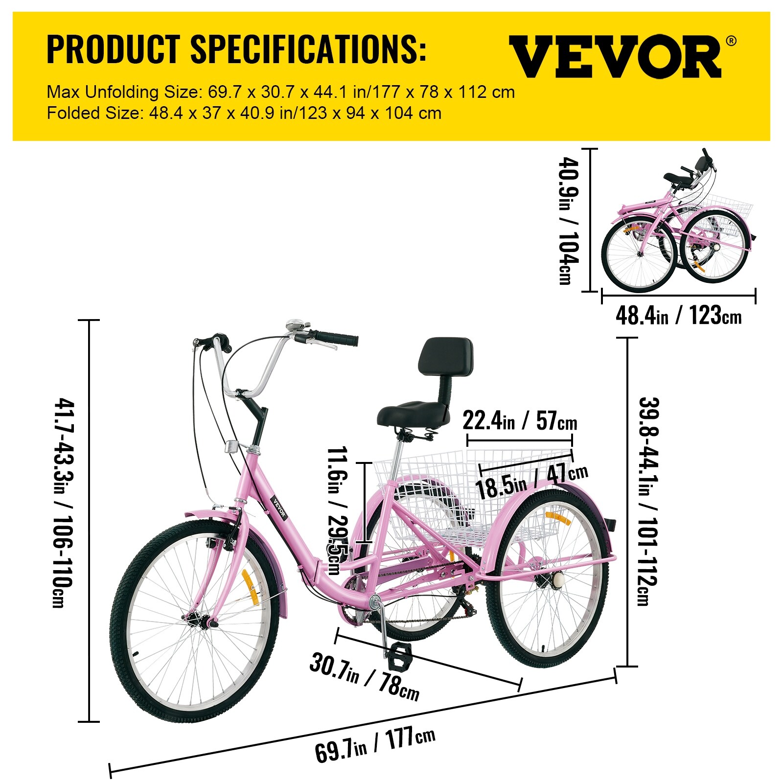 Folding clearance adult tricycle