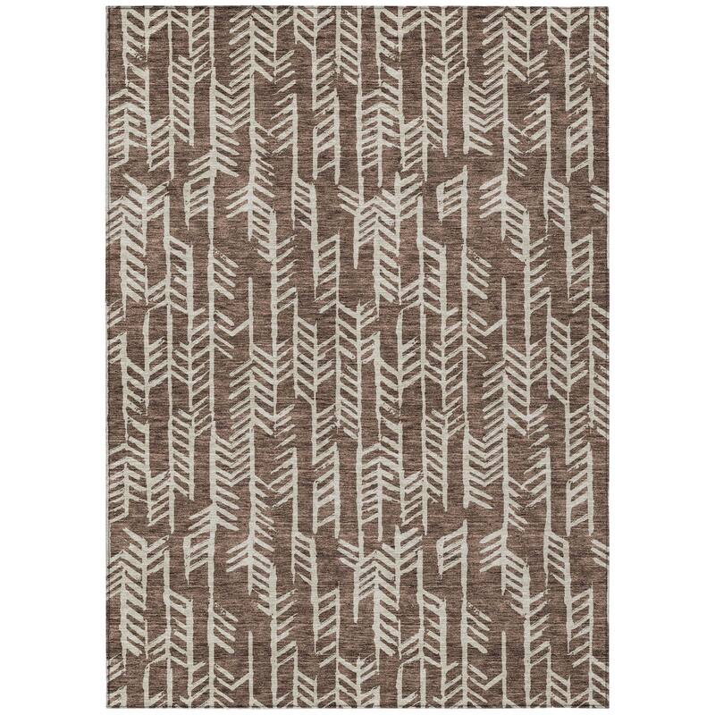 HomeRoots Tribal Transitional Rectangle Outdoor Rug