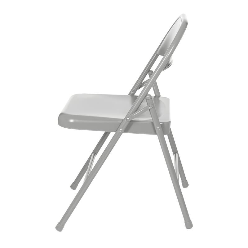 Hampden Furnishings Bernadine Basics Collection All Metal Folding Chair, Pack of 4