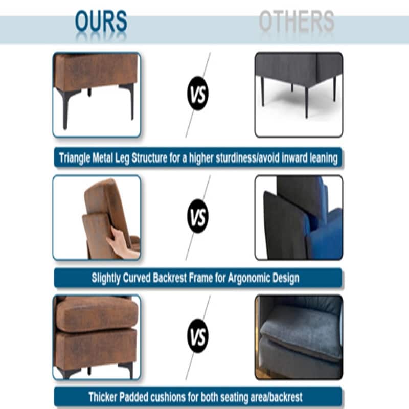 26.8'' W Microfiber Cozy Rustic Accent Chair